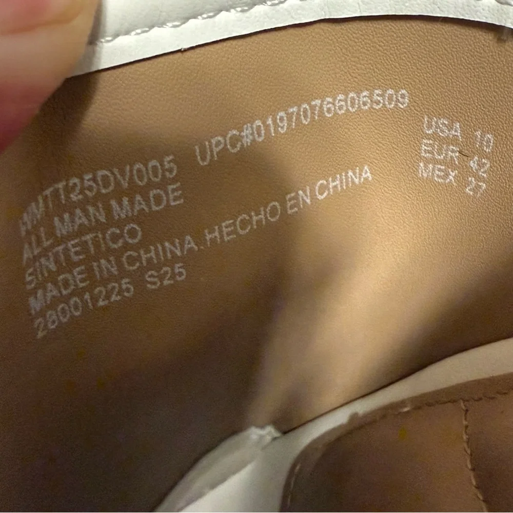 Time and Tru‎ White Tan Platform Slides Women’s Size 10 Slip On New